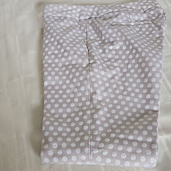 Banana Republic Women's Jacquard Polka Dot Ankle Pants Cream & White Size 2 - Picture 13 of 16